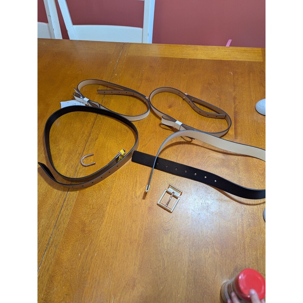 Lot of 4 Kate Spade Belts SALVAGE For Parts or Repair Genuine Leather S